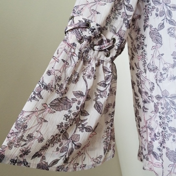 Style & Co. Bell Sleeve Chiffon Peasant Blouse Top *NWOT - Picture 5 of 8